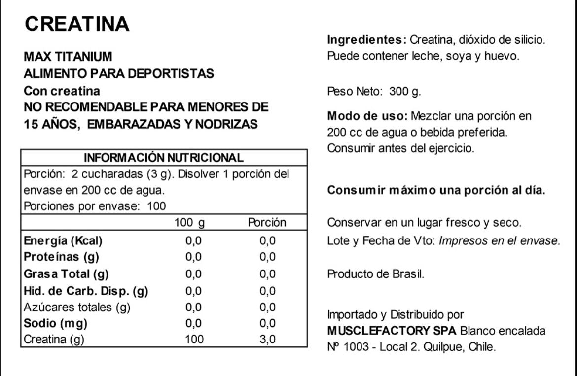 Creatina 300G | MAX TITANIUM