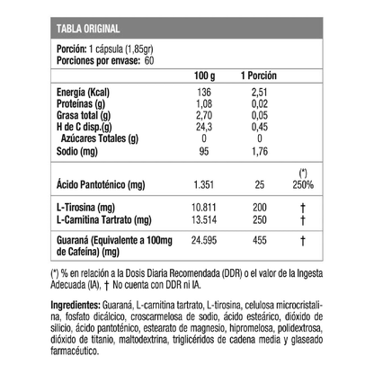 Techlab Ripped Extreme 60 Cápsulas